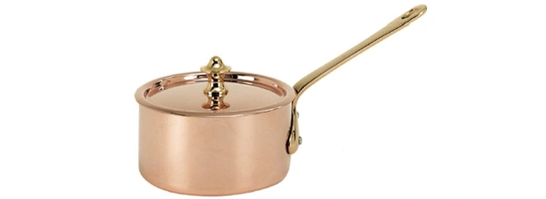 Rondel miedziany z pokrywką 9 cm PRIMA MATERA - DE BUYER