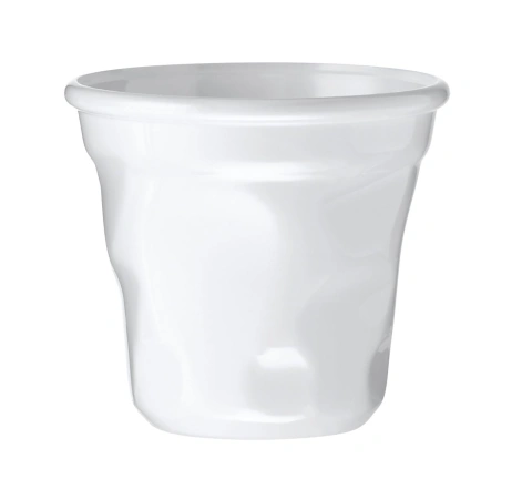 Kubek gnieciony biały