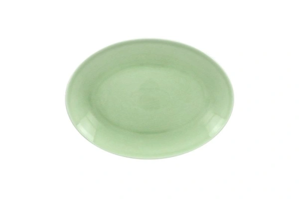 Talerz owalny zielony 26 x 19 cm VINTAGE - RAK PORCELAIN