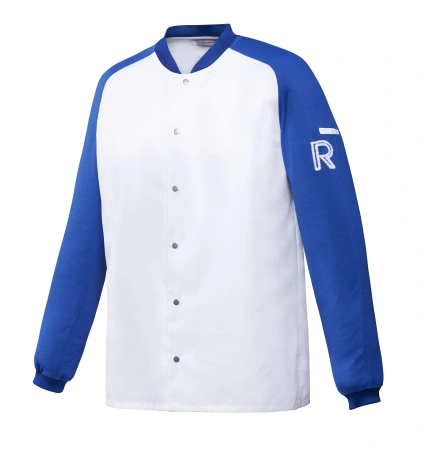 Bluza biało-niebieska, długi rękaw rozmiar L VINTAGE - ROBUR