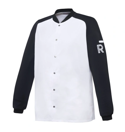 Bluza biało-czarna, długi rękaw rozmiar M VINTAGE - ROBUR