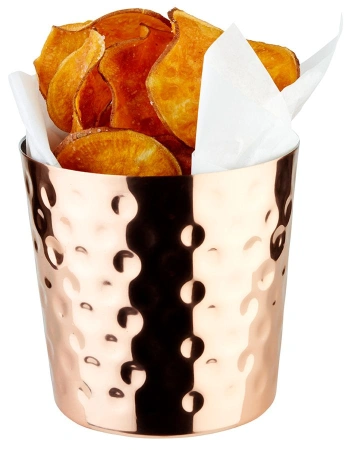 Kubełek stalowy PVD, miedź młotkowana - 0,3 l