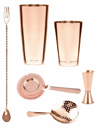 Set barmański miedziany BAREQ