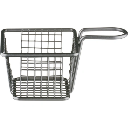 Koszyk do serwowania potraw, czarny, 100x100x70 mm