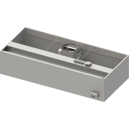 Okap przyścienny skrzyniowy ECONOMIC z łap. B,went. E1 i ośw. 2800x900x450 mm (1 segment)