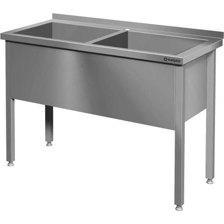 Stół z basenem 2-komorowym spawany 1200x600x850 mm h=400 mm