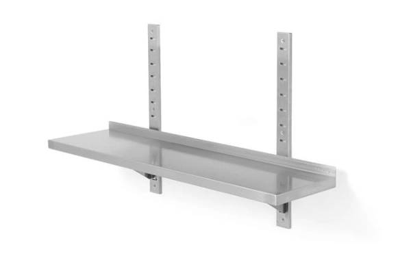 Półka wisząca przestawna pojedyncza z dwiema konsolami, o wym. 600x300x600 mm | Hendi 814192