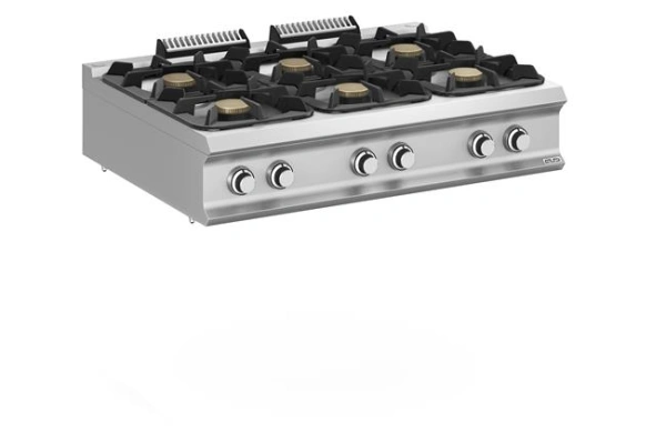 Kuchnia gazowa z nowymi palnikami FLEX BURNERS o mocy 7 kW i 11 kW, stołowa - kod FB912TXXL | Hendi FB912TXXL