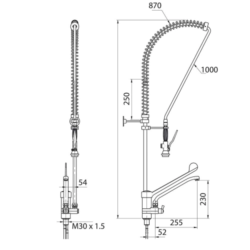 Napełniacz z wylewką łokciowy