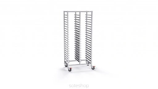 Wózek nierdzewny na tace i blachy - wysokość 160-180 cm