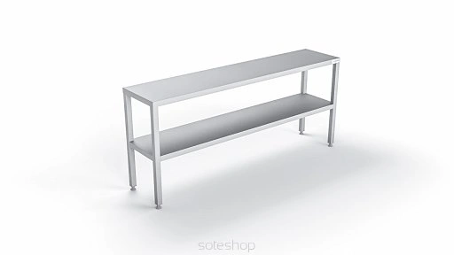 Nadstawka nierdzewna z półką - 80-160 cm