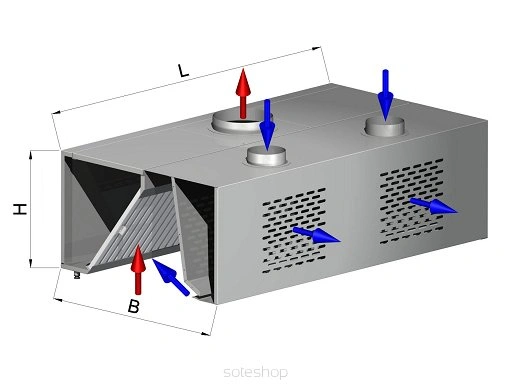 Okap nawiewno-wyciągowy kompensacyjno-indukcyjny OKki-008