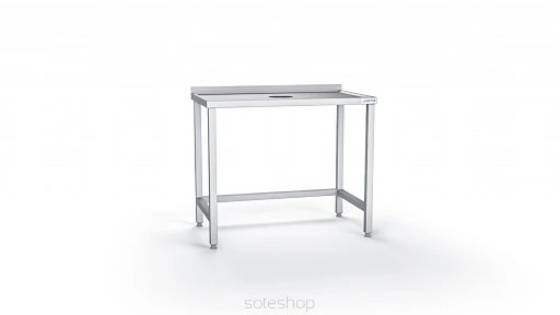 Stół nierdzewny z otworem na odpadki 80 - 180 cm