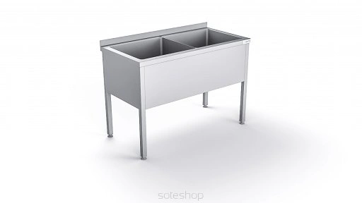 Basen nierdzewny 2-komorowy - głębokość 40 cm Basen nierdzewny 2-komorowy - głębokość 40 cm