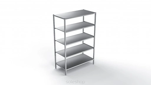 Regał nierdzewny - półki przestawne