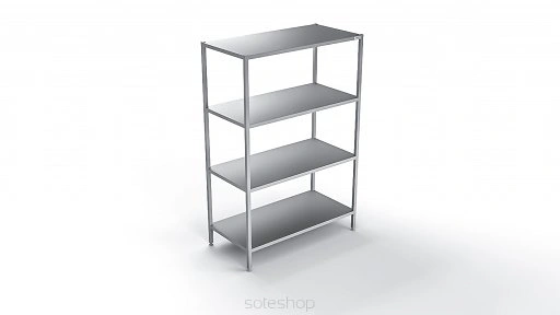 Regał nierdzewny - 4 półki pełne
