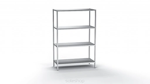 Regał nierdzewny - 4 półki pełne