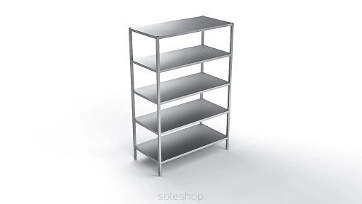 Regał magazynowy - 5 półek pełnych 60 - 120 cm
