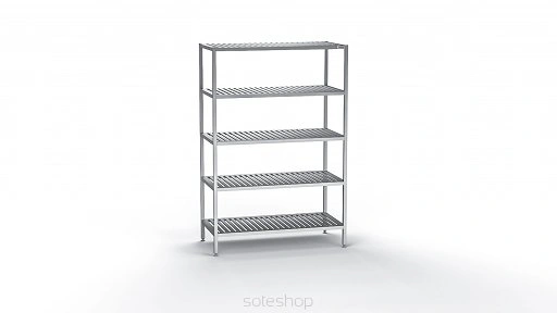 Regał nierdzewny 160 cm - 4 półki gretingowe