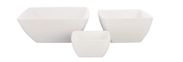 Miska bufetowa z melaminy h - 10 cm biała - VERLO