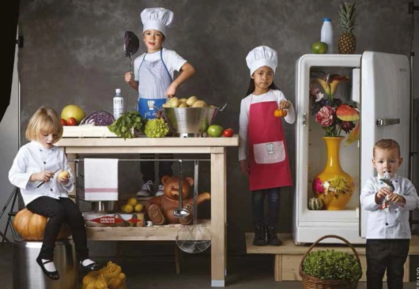 Fartuch dziecięcy, niebieski KID-PACK - ROBUR