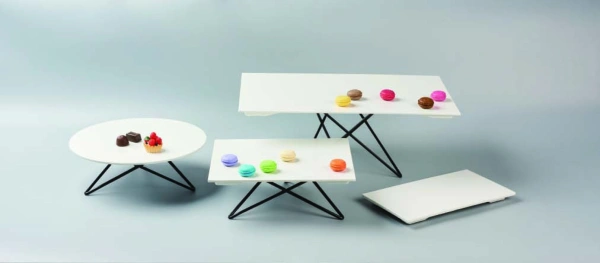 Taca okrągła z melaminy śr. 33 cm biała - VERLO