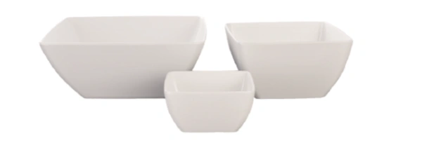 Miska bufetowa z melaminy h - 8,4 cm biała - VERLO