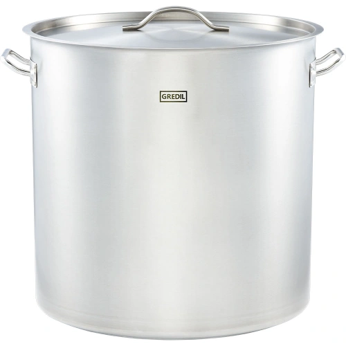 Garnek wysoki z pokrywką, stalowy, ø 500 mm, V 98.2 l