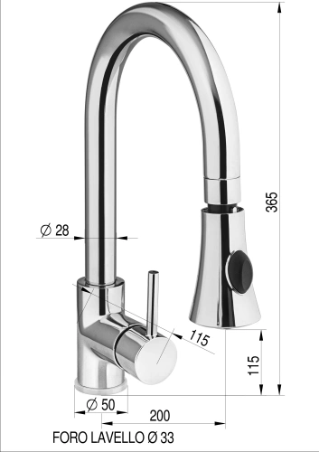 Bateria umywalkowa z prysznicem