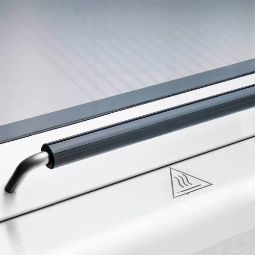 Płyta grillowa elektryczna, nastawna, gładko-ryflowana, z pokrywą, 8.1 kW