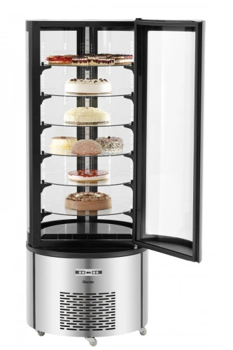 Witryna cukiernicza obrotowa przeszklona 400L | Bartscher