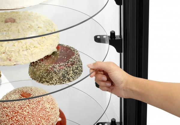 Witryna cukiernicza obrotowa przeszklona 400L | Bartscher