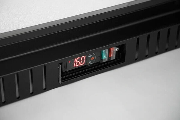 Barowa szafa chłodnicza, chłodziarka podblatowa 210 litrów, drzwi przesuwne, czarna RQ-208SC