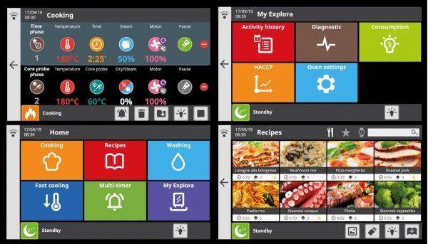 Piec konwekcyjno-parowy Explora Colombo 16X600X400 sonda system myjący 36kW