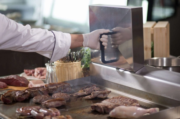 Płyta grillowa elektryczna nastawna pojedyncza ryflowana Zernike