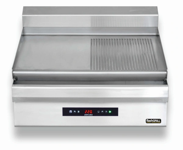 Płyta grillowa elektryczna nastawna podwójna gładko-ryflowana Zernike