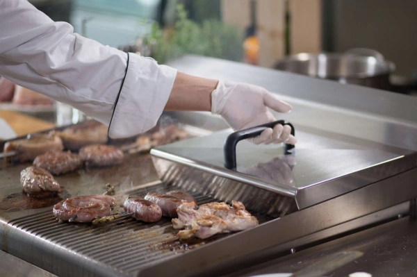 Płyta grillowa elektryczna nastawna podwójna ryflowana Zernike