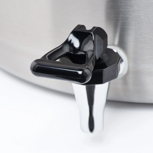 Garnek wysoki z kranem, stalowy, o średnicy 400 mm, V 50.3 l