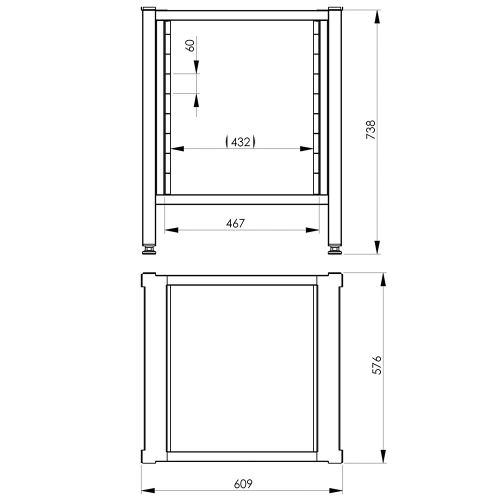 Podstawa do Evereo Cube, H 738 mm