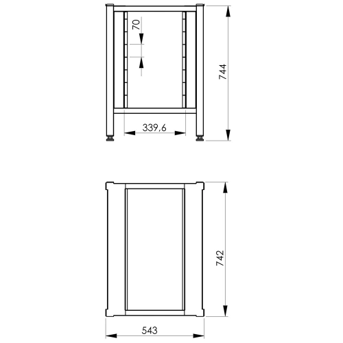 Podstawa do Evereo 900, 10 GN 1/1, H 744 mm