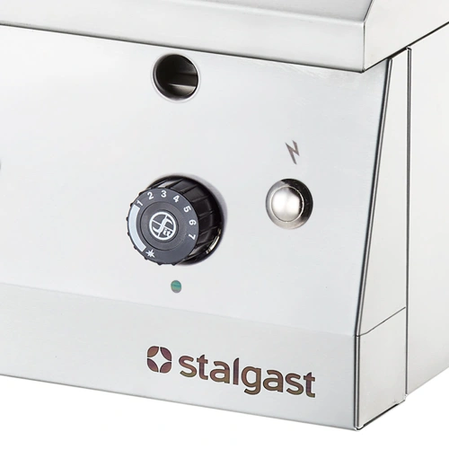 Płyta grillowa gazowa, chromowana, ryflowana, P 13 kW, U 230 V, G30