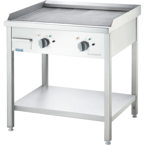 Płyta grillowa elektryczna, wolnostojąca, ryflowana, P 8.1 kW, U 400 V