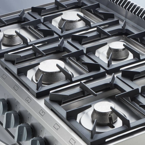 Kuchnia gazowa ECO z piekarnikiem elektrycznym, 6-palnikowa, P 25.5+6.5 kW, U G20