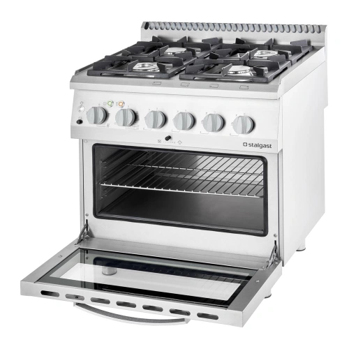 Kuchnia gazowa z piekarnikiem elektrycznym, 4-palnikowa, P 24+7 kW, U G30