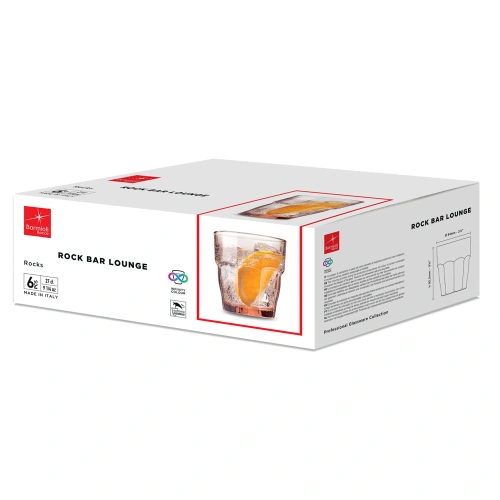 Szklanka niska, peach, Rock Bar, V 270 ml