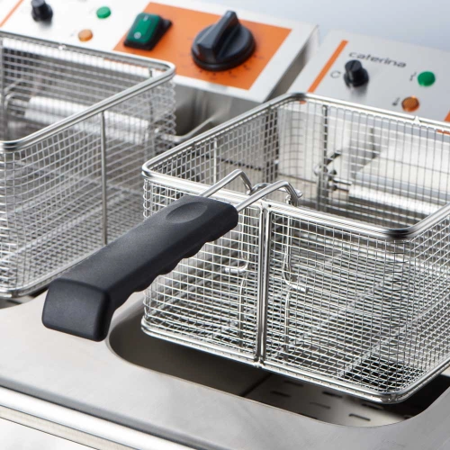 Frytownica elektryczna z kranem, 2-komorowa, Caterina, V 2x8 l, P 2x3 kW