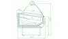Dystrybutor do lodów, głębokość 1120 mm | stelaż pod kuwety 5,2L x 12szt/ 16szt | COLD MALIBU W DL