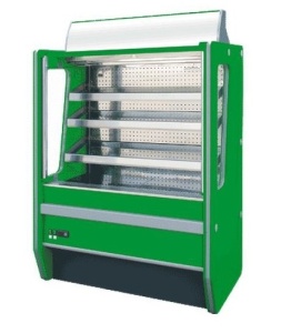 Otwarty regał chłodniczy ze szklanymi półkami, głębokość 660mm, wysokość 1,55m | COLD ALABAMA R NA