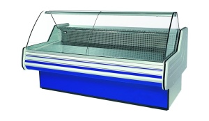 Lada chłodnicza z giętą szybą, głębokość 1165 mm COLD NAPOLI W N