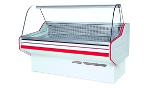 Lada chłodnicza z giętą szybą, głębokość 1090 mm | COLD BRAGA W SG 1090